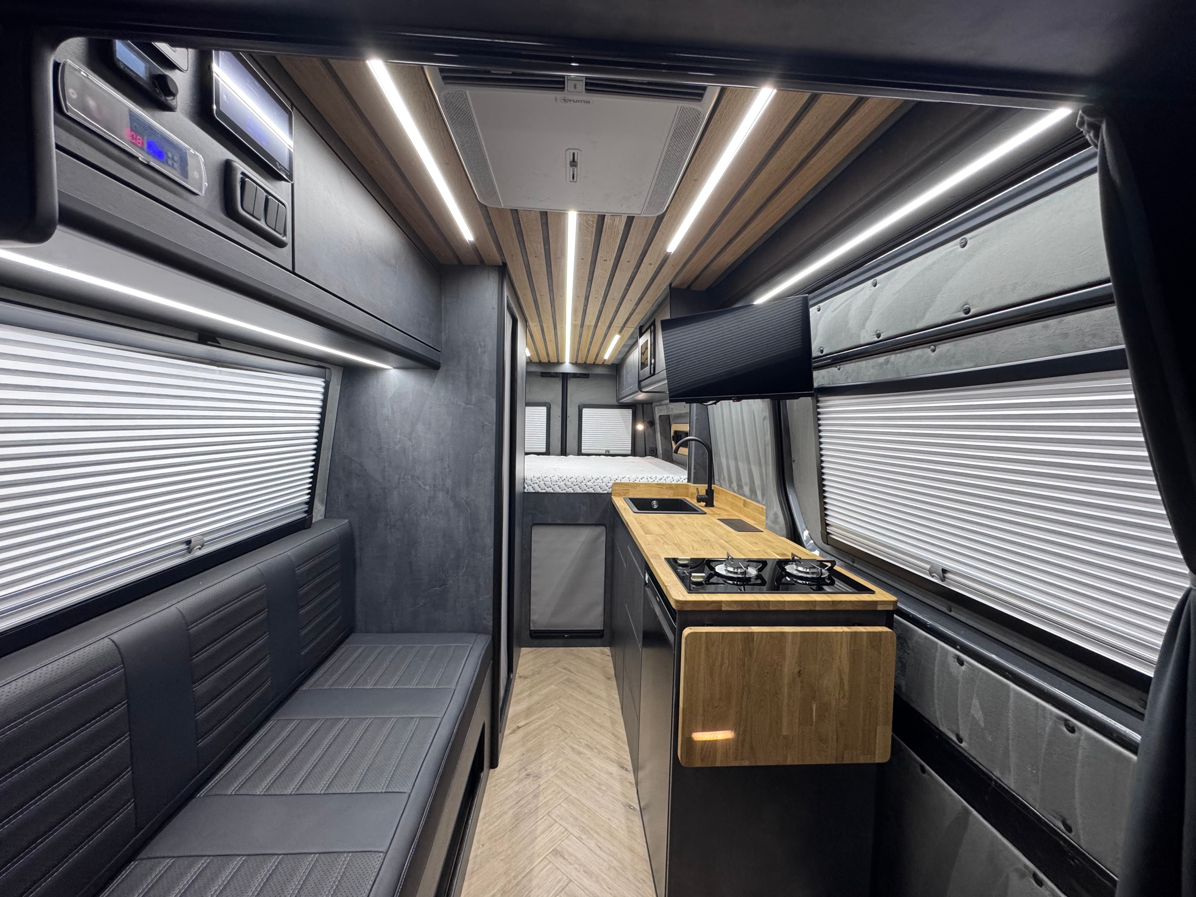 Off-grid camper conversion